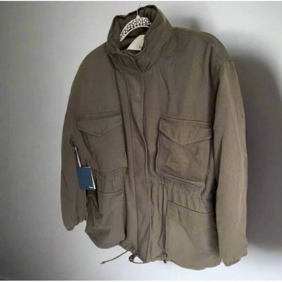 Aritzia Parka Oversized Coat Womens Large Green Removable Hood Utility Winter 3 - Picture 5 of 7